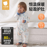 贝肽斯婴儿衣服春秋季连体衣智能恒温纯棉宝宝春秋款哈衣新生儿连体衣 丛林秘境-中开 66cm