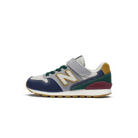 New Balance nb童鞋 4-14岁大童时尚拼接舒适运动休闲鞋996JQ 灰色/藏青/绿色 YV996JO3 33.5码