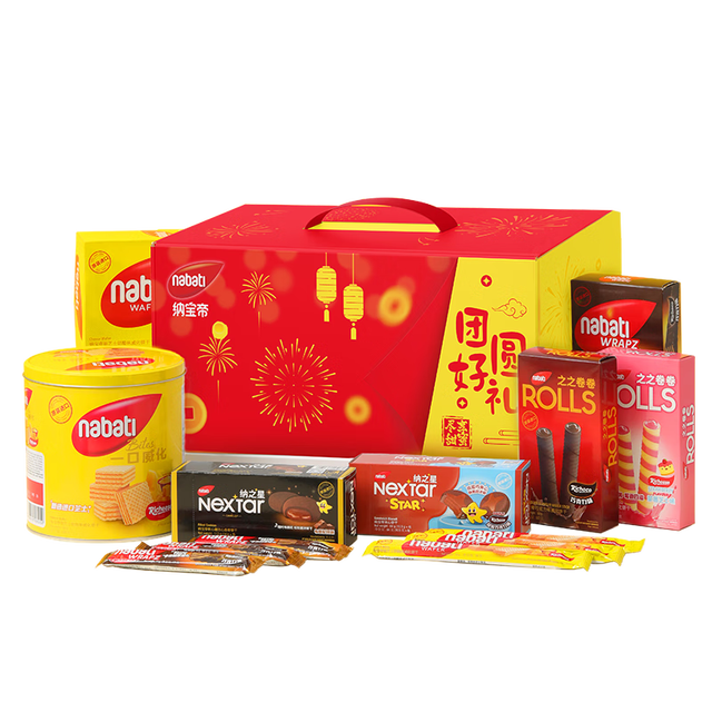 Richeese 丽芝士 纳宝帝 威化饼干休闲零食组合大礼盒 888g