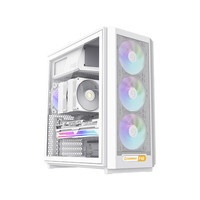 游戏帝国傲影 F46台式电脑主机ATX/360水冷散热玻璃侧透游戏机箱/带Type-C  白色