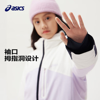 asics【安心羽绒】亚瑟士童装冬季三防羽绒服派克服防风透湿儿童羽绒 508 清洁度850-白鸭绒  加厚充绒量76.1g