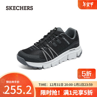 斯凯奇（Skechers）男鞋户外鞋厚底缓震通勤鞋网面休闲运动鞋237623 男款-黑色/BLK 46