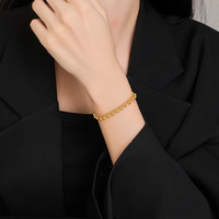 周大生黄金手链女足金亮面流仙金珠手链计价小金珠新年 7.38g 足金流仙金珠手链(工费50元/克)