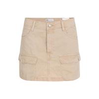 纯棉甜酷工装风高腰A字半身短裙