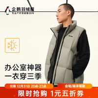 CAMEL骆驼企鹅联名羽绒服情侣款复古风2024秋冬新款户外通勤梭织马甲