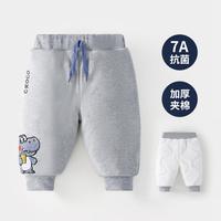 婴幼儿裤子秋冬款夹棉保暖宝宝卫裤中小童冬季休闲裤加厚外穿卡通