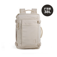 bagsmart随行仓双肩包大容量手提包女旅行包出差多功能男士电脑包 米色【扩容版 38L≈20寸行李箱】