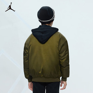 NIKE JORDAN 耐克AJ童装男童连帽棉服冬季儿童保暖上衣 常青藤绿 110/56(5)