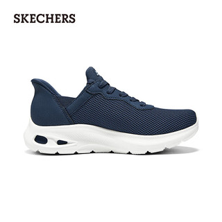 斯凯奇（Skechers）Slip ins闪穿鞋女士绑带休闲运动鞋117509 海军蓝色/NVY 35