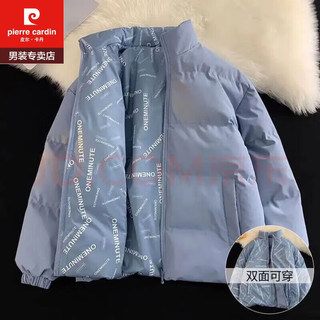 皮尔卡丹（pierre cardin）双面穿棉服男女款宽松羽面包绒服秋冬季潮流加厚保暖棉衣外套 黑色 M