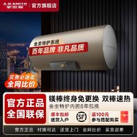 百亿补贴：AO史密斯电热水器60/80升家用储水式晶彩外观双棒3KW速热节能