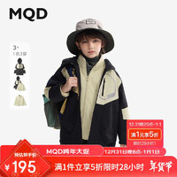 马骑顿（MQD）男女童同款三合一风衣2024秋季儿童反光外套