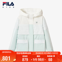 FILA 斐乐 童装儿童衬衫2024中大童女童梭织外套