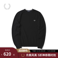 Fred Perry男装针织衫冬季麦穗宽松羊毛休闲贴身打底衫毛衣K9601 BKX/黑色 M