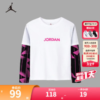 NIKE 耐克 AIR JORDAN 耐克女童儿童打底童装 纯白色 110/56(5)