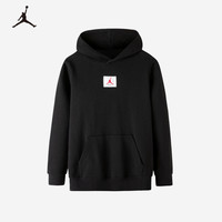 NIKE JORDAN 耐克大童装男童加绒连帽卫衣冬季儿童纯棉休闲上衣
