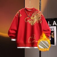 I.K 印象童年 男童冬季新款迎新龙年保暖中大童潮酷男孩卫衣爆款中式