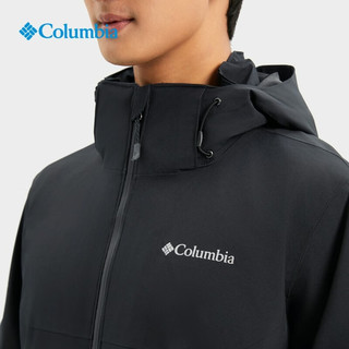 Columbia【蒋奇明同款】哥伦比亚防水冲锋衣徒步外套XE3580 010石墨黑（男女同款） XXL(190/104A)