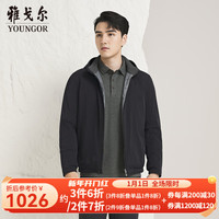 雅戈尔（YOUNGOR）夹克男士中青年男棉茄克商场同款新年穿搭