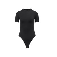 维多利亚的秘密 全新云感舒适超柔性感塑身衣紧身连体衣女 54A2黑曜石-短袖版 XS