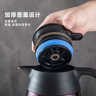 膳魔师（THERMOS）保温壶家用大容量办公热水瓶暖壶男女不锈钢真空水壶 THX/THS THS-咖啡色 2L