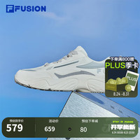 FILA FUSION斐乐潮牌男子运动鞋休闲2024机能潮鞋海螺鞋时尚舒适 香雪白/银器灰- 41