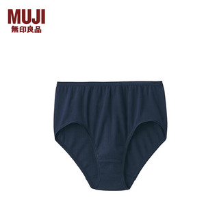 无印良品 MUJI 女式 罗纹织 高腰 短裤 FCE09C1A 深藏青色 L