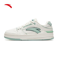 安踏街顽Lite | 女鞋运动板鞋夏季厚底复古低帮运动鞋122438052 象牙白/雨雾青-1 40