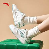 安踏街顽Lite | 女鞋运动板鞋夏季厚底复古低帮运动鞋122438052 象牙白/雨雾青-1 36