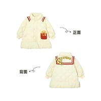 woobaby儿童羽绒服男童女童加厚宝宝冬装棉袄童装外套babycare 【鸭绒】米黄色WBC2341O100310