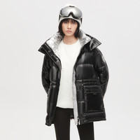 波司登奥莱泡芙鹅绒时尚百搭保暖大廓型女士亮面收腰羽绒服潮流 185/104A