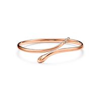 Tiffany&Co. 蒂芙尼 Elsa Peretti系列 GRP12887 蛇18K玫瑰金钻石手镯 0.06克拉 小号