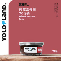 yololand 有乐岛 五莓酱70g 纯熬水果酱小罐装 无添加果胶白砂糖