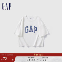 Gap 盖璞 女装2024夏季新款精梳棉牛仔logo短款短袖T恤宽松上衣496354