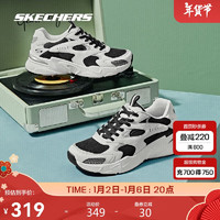 SKECHERS 斯凯奇 丨夏季女鞋时尚运动鞋小白鞋拼接透气休闲鞋厚底增高老爹鞋117354