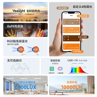 Yeelight易来 led全光谱吸顶灯客厅卧室灯 米家联动现代简约灯具灵犀2.0