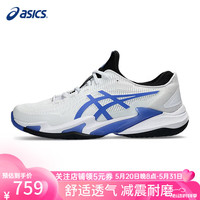 亚瑟士(ASICS) 网球鞋男女防滑COURT FF3小德配色羽毛球耐磨防滑室内综合运动鞋 1041A370-102/法网搭配款 42