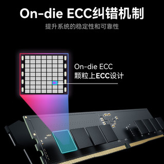 雷克沙DDR5 6800 黑色16G1条单条  电竞RGB灯内存条 海力士A-die颗粒 CL34 Ares战神之刃 