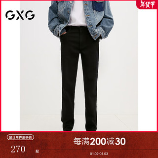 GXG 男士经典黑色弹力柔软牛仔裤修身牛仔裤 G24D053045 黑色 M