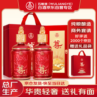 WULIANGYE 五粮液 尊酒红尊 52度 浓香型白酒 500ml*2瓶  礼盒装 宴请送礼精选