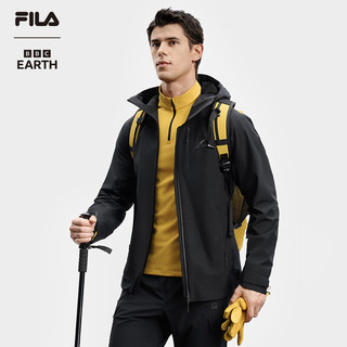 FILA 斐乐男士山锋茧2024秋季简约基础户外运动梭织外套