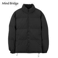 Mind Bridge MB MindBridge冬季男士短款鸭绒羽绒服2024新款纯色立领面包服