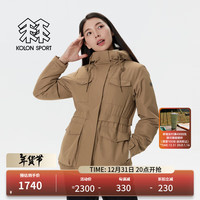 KOON SPORT/可隆 KOLON SPORT防水棉服 女子户外运动防水防风保暖工装连帽可调节棉服 KPJ4WTT10-CA   170/92A