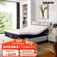 GESIN 革新 电动床 多功能双人床 150x200x35cm 白色+黑色+浅灰