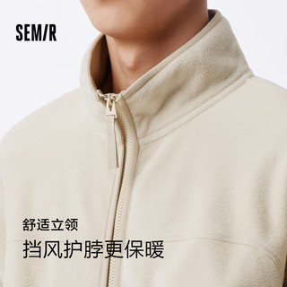 森马（Semir）夹克男2024秋季抗静电毛绒外套保暖摇粒绒上衣款109724108203 贝壳卡50233 XXL