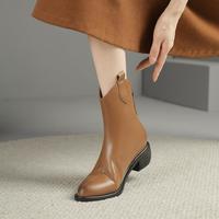 ACESC 艾斯臣 女士显瘦粗跟增高马丁靴