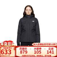 THE NORTH FACE 北面 美版女款W ANTORA防风防水透气连帽冲锋衣夹克 JK3-黑色 S