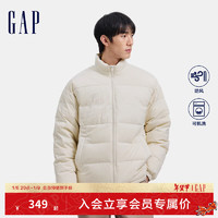 Gap 盖璞 男女装2024秋冬新款刺绣logo小立领防风羽绒服678656纯色外套 象牙白 3XL (185/108A) 亚洲尺码