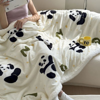 雅鹿ins风牛奶绒毛毯午睡办公室披肩单人宿舍学生珊瑚绒小毯子盖腿毯