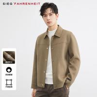 SIEG°FAHRENHEIT 工装款双面呢毛呢外套男翻领呢子大衣